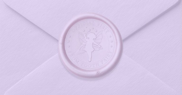 What the Tooth Fairy Actually Taught Us About Letting Go, Envelope with Tooth Fairy Wax Seal
